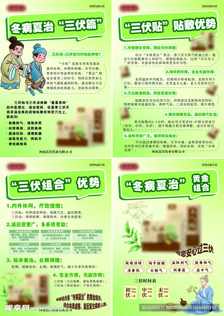 中医冬病夏治三伏养生三伏贴海报
