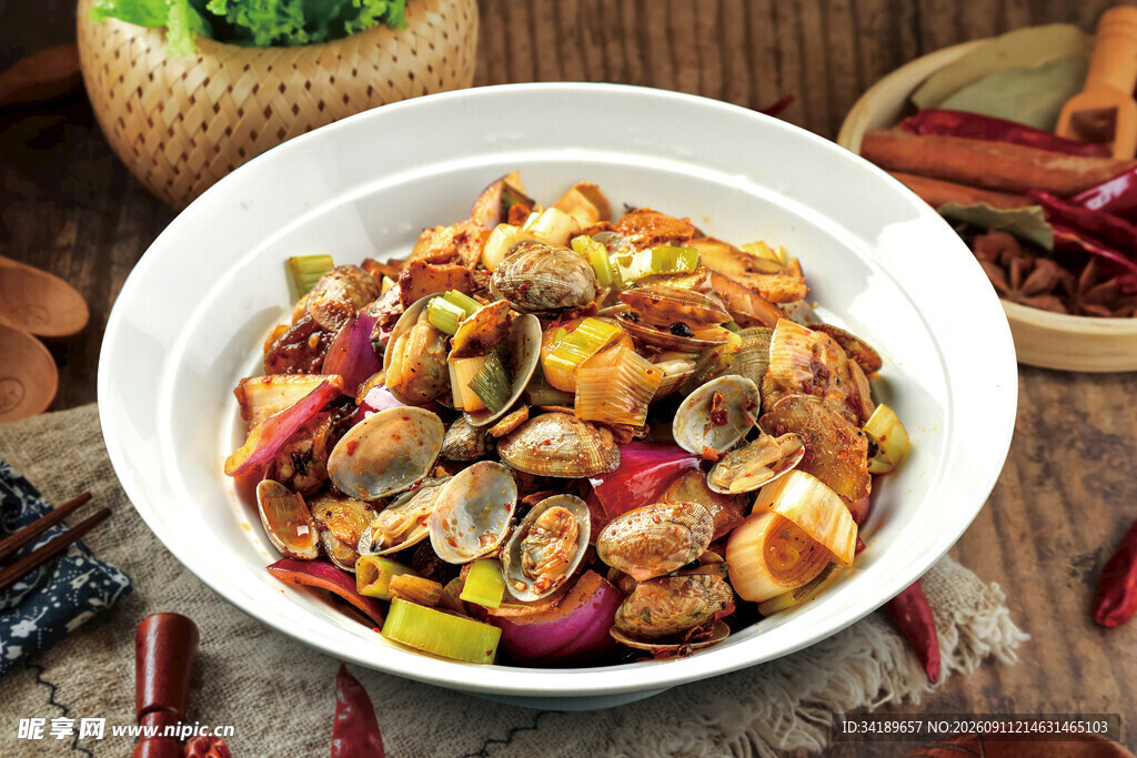 香辣炒花甲