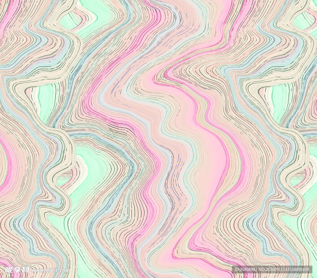 梦幻渐变流体纹理图案