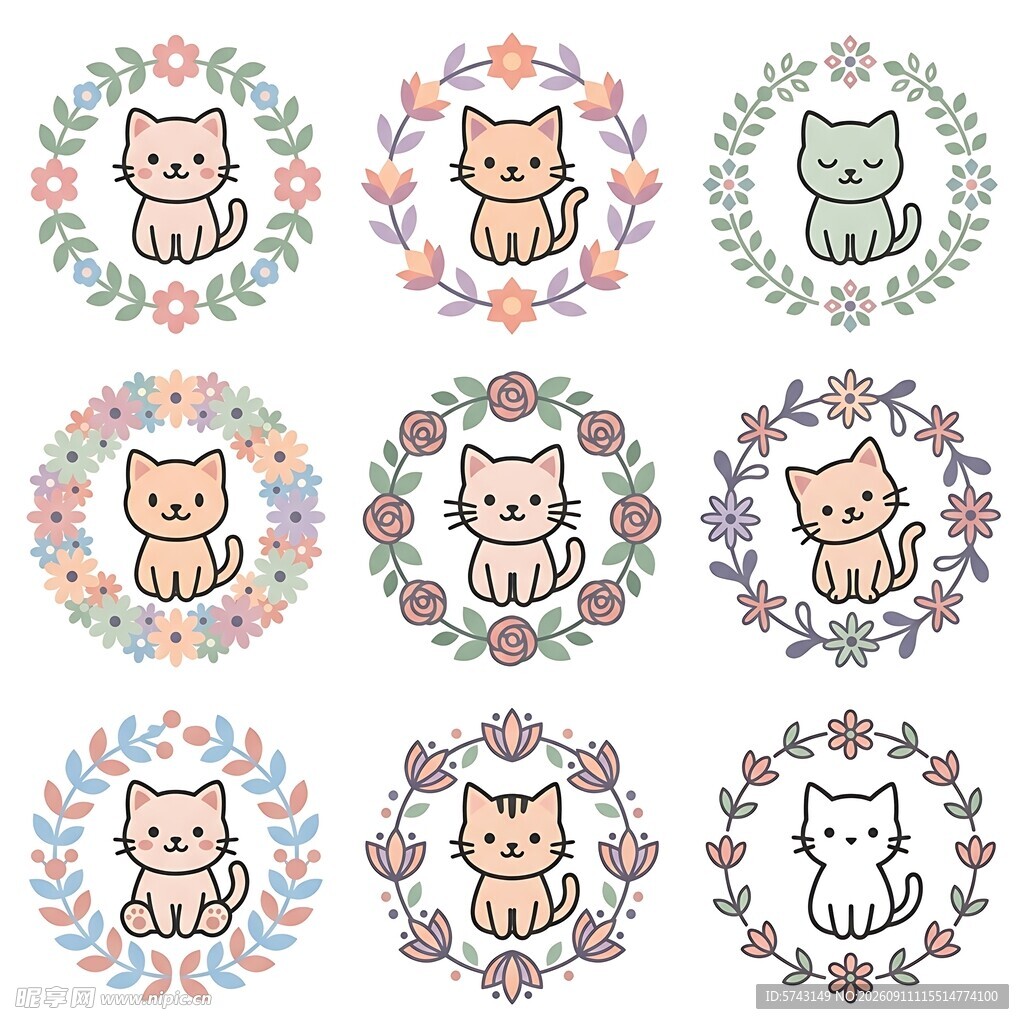猫咪花环套装