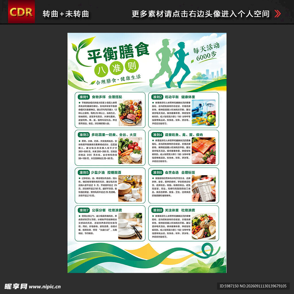 平衡膳食海报