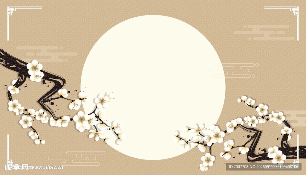 国风梅花背景