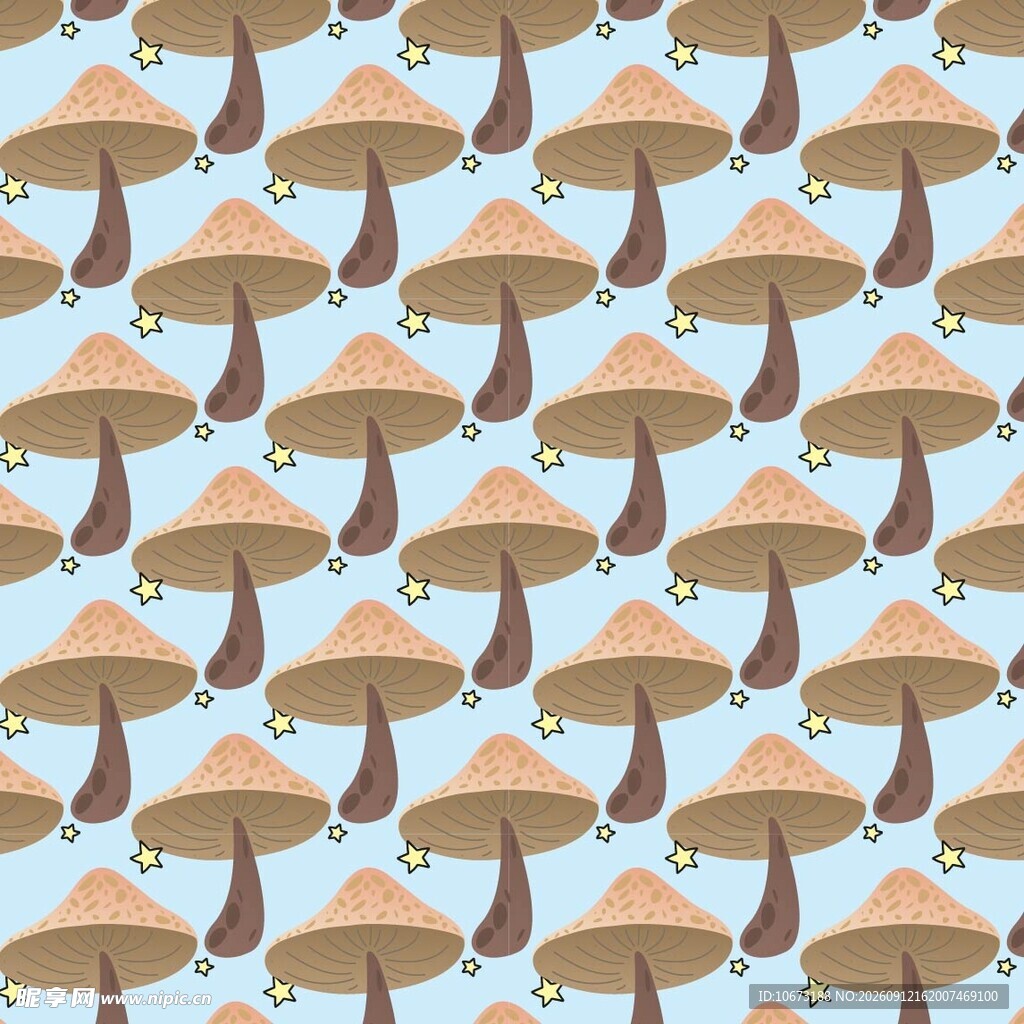 蘑菇图案背景纹理