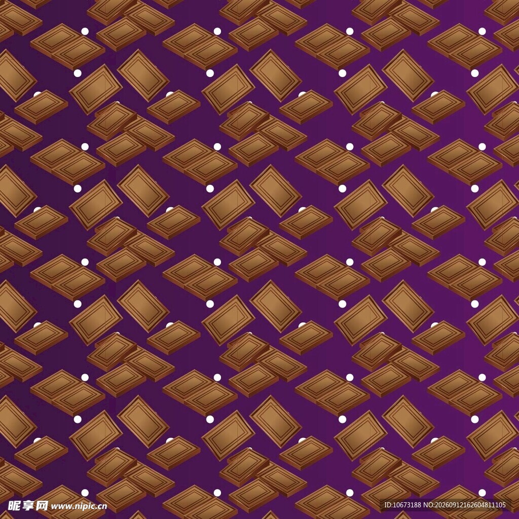 紫色背景的巧克力图案 