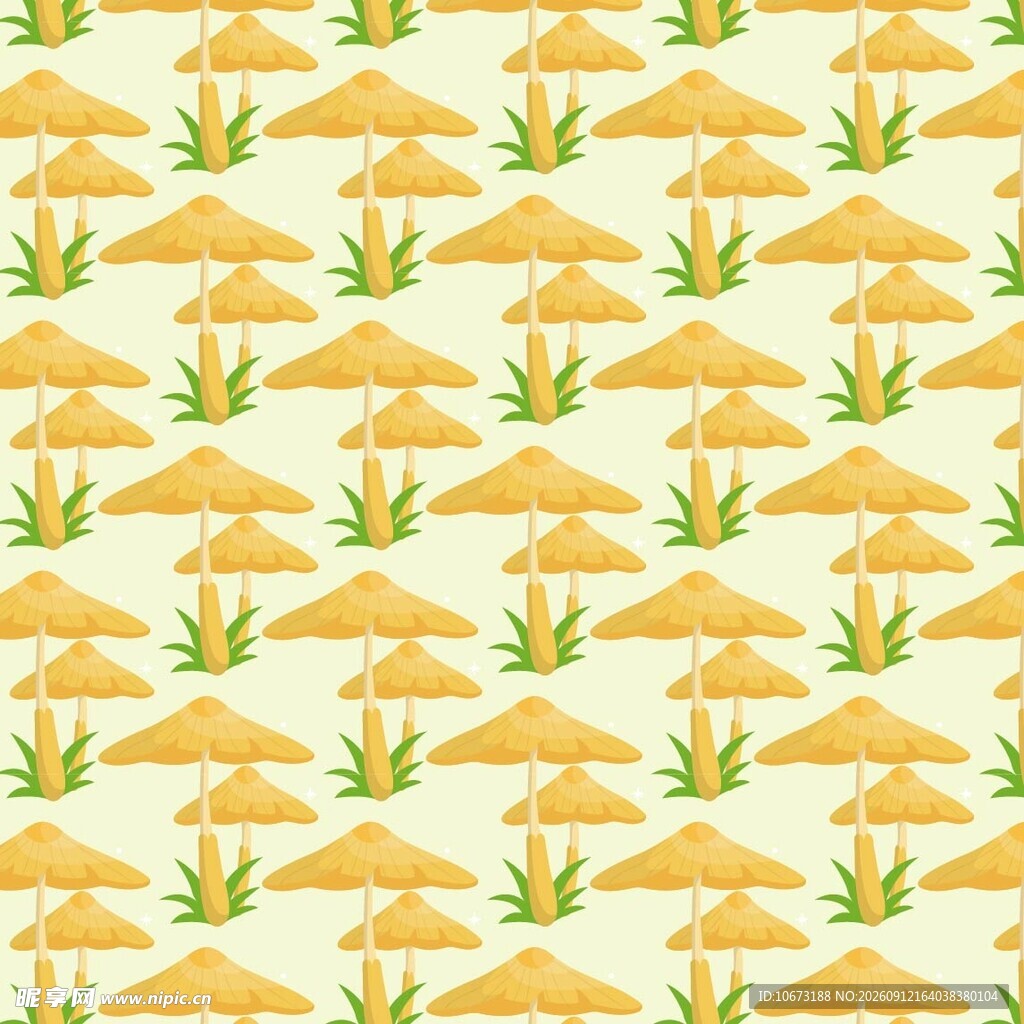 简约蘑菇图案背景