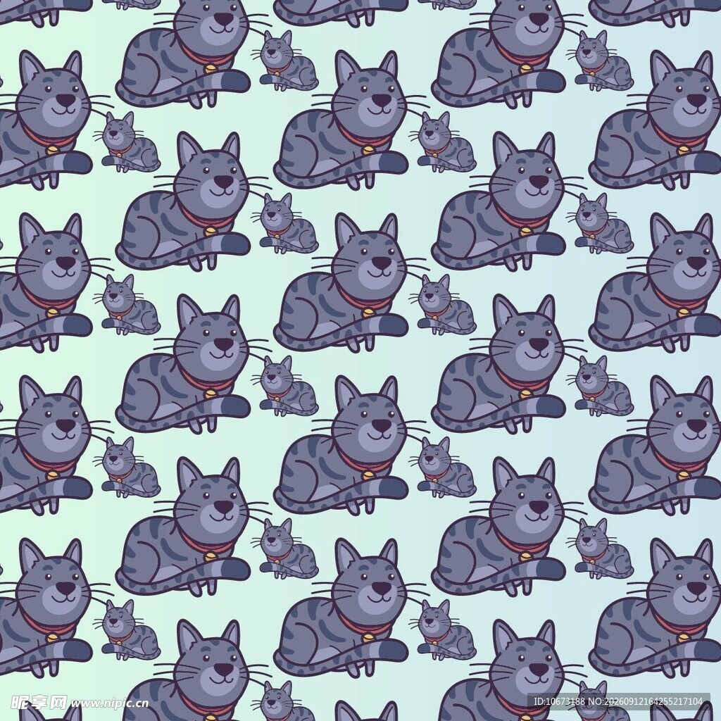 可爱猫咪图案背景