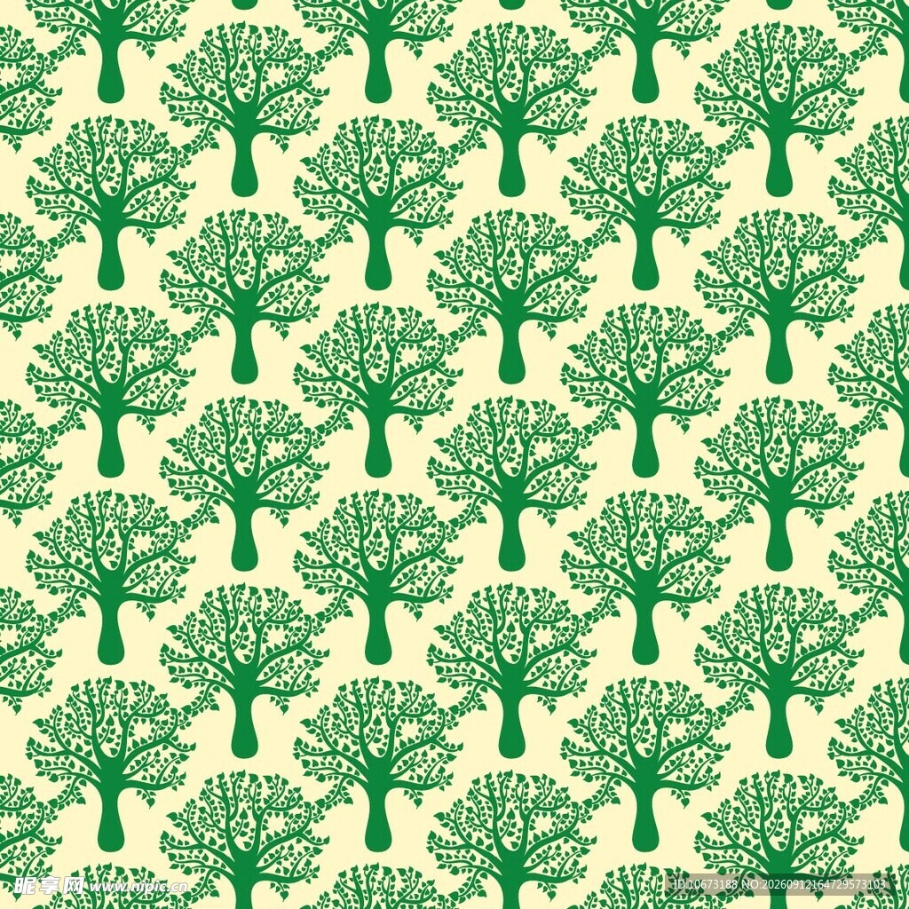 绿色树木图案背景纹理