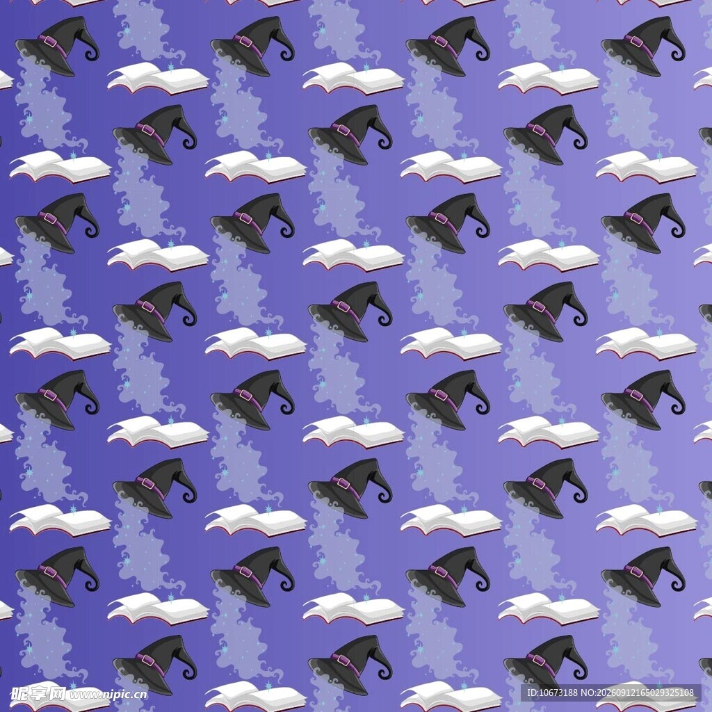 紫色背景上的帽子图案