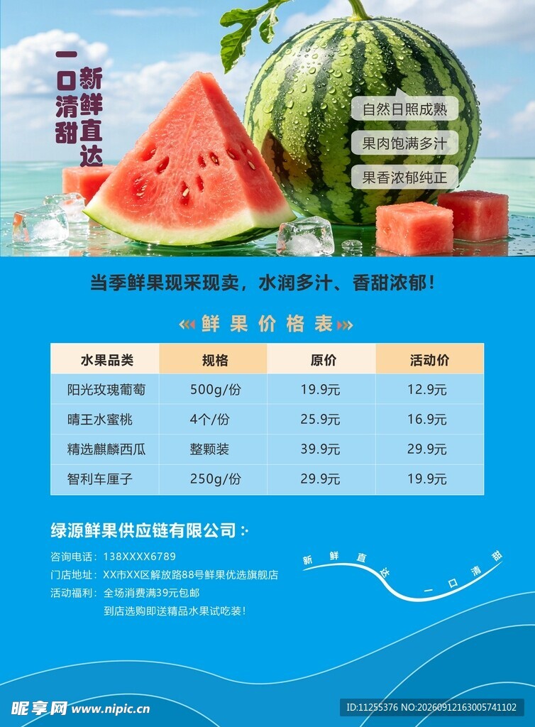 夏日西瓜营养成分对比表