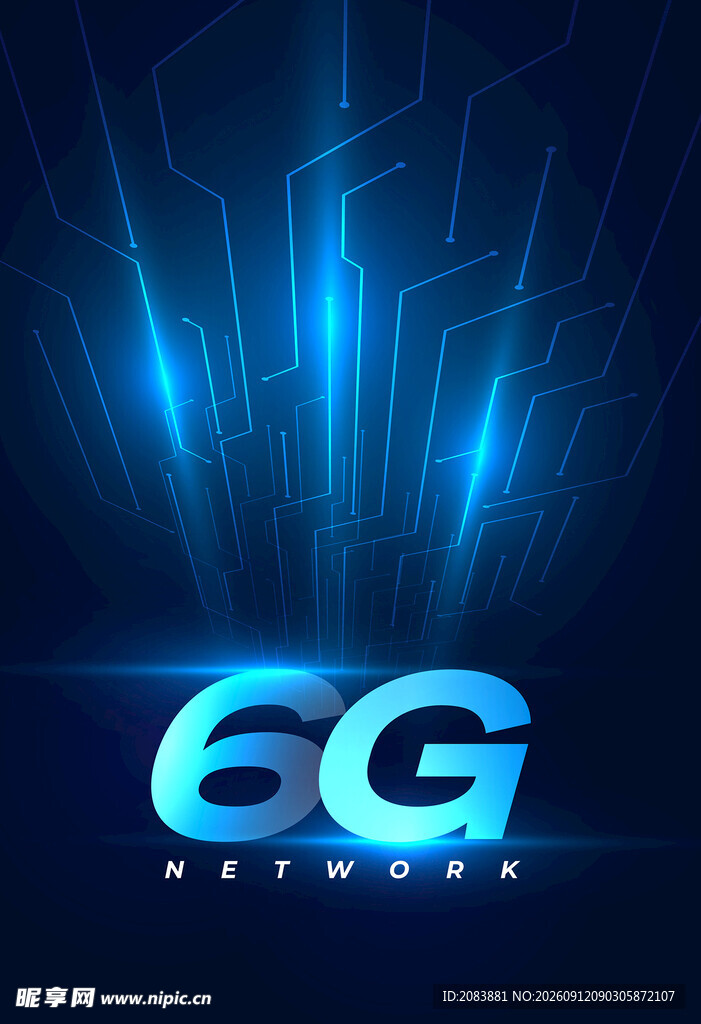 炫酷6G网络科技背景设计