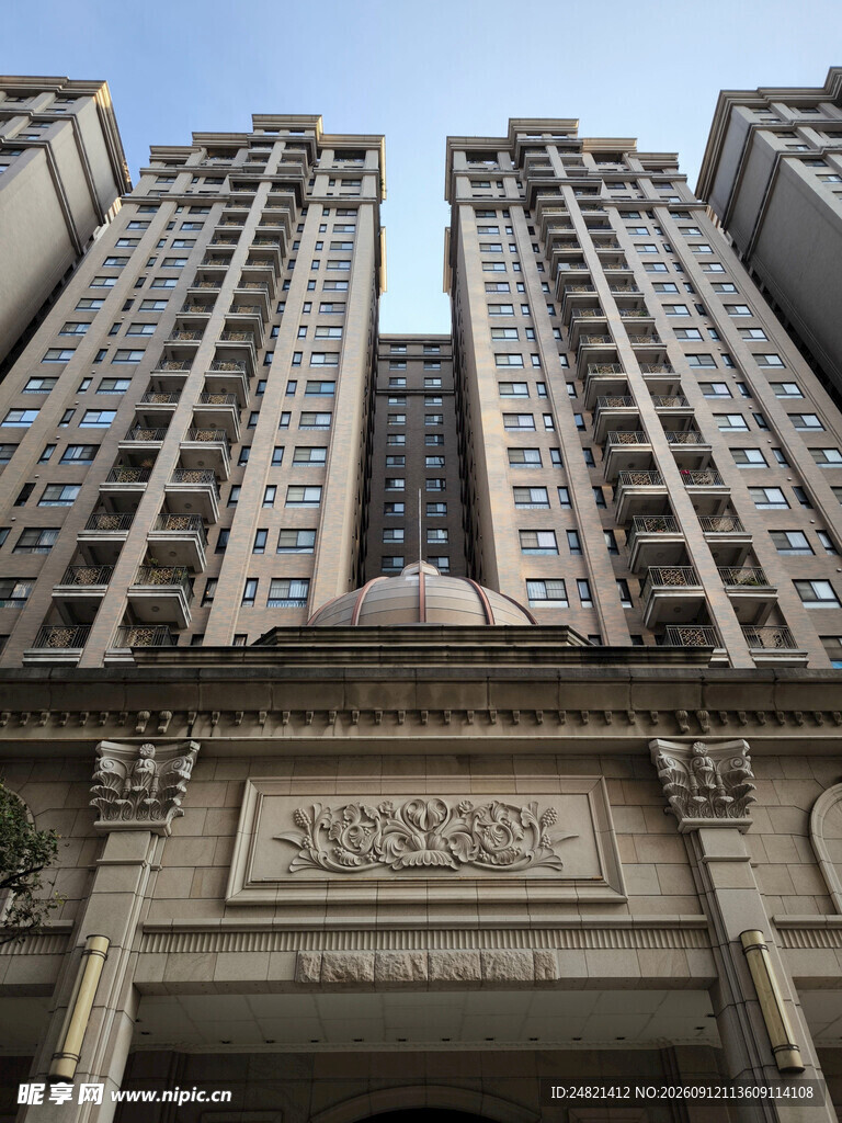 高层住宅大门建筑景观