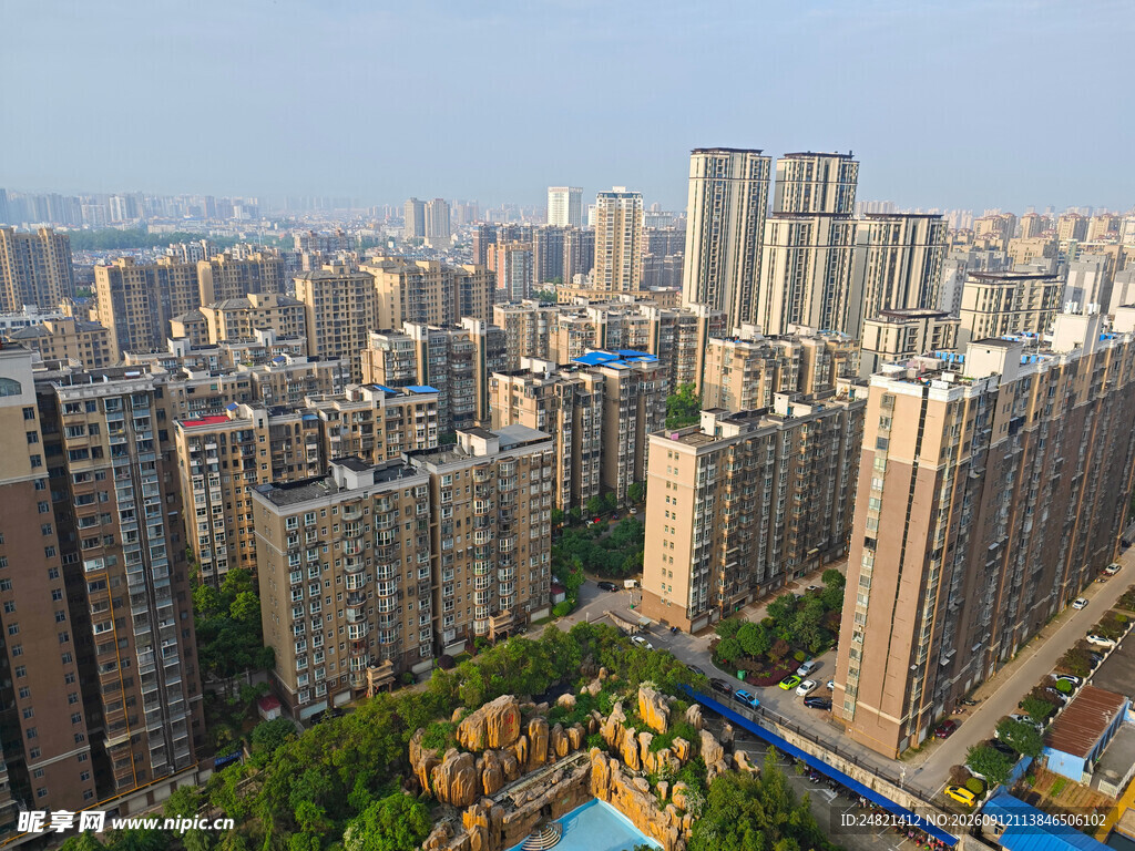 城市高楼景观俯瞰图