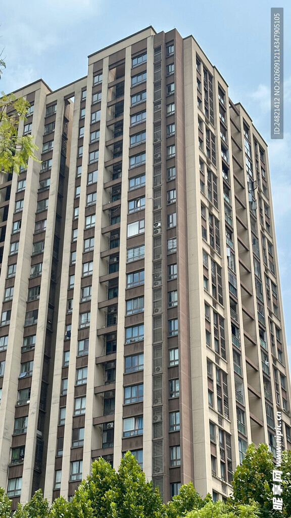 高层住宅楼外观景观