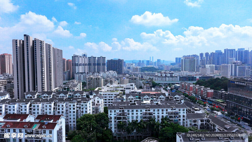 城市高楼景观俯瞰图