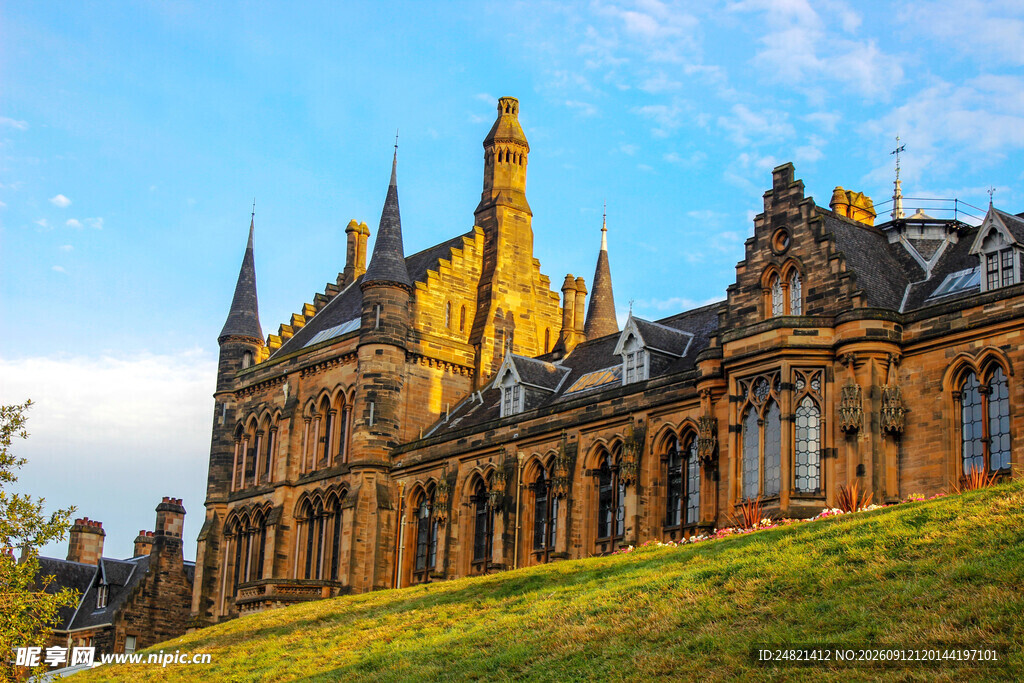古老宏伟的欧式建筑景观