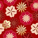 红花烫金底纹