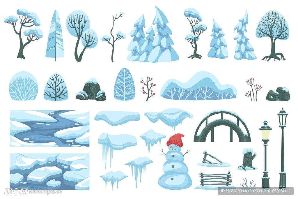 冬季雪景素材