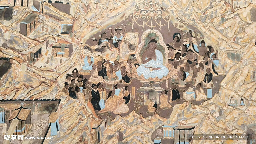沙漠中的古老建筑遗迹
