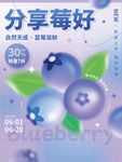分享莓好蓝莓促销海报