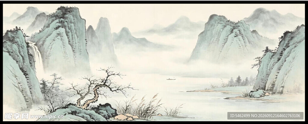 水墨山水国风长卷
