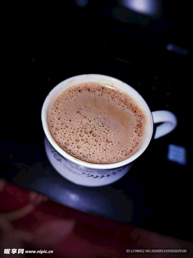 一杯香浓咖啡特写