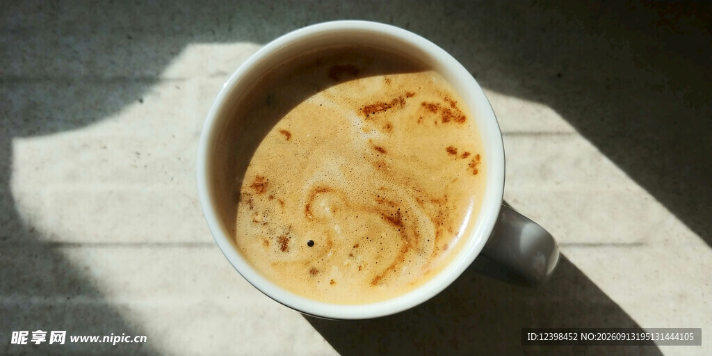 一杯香浓咖啡特写