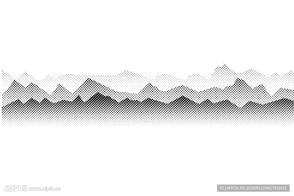 水墨山