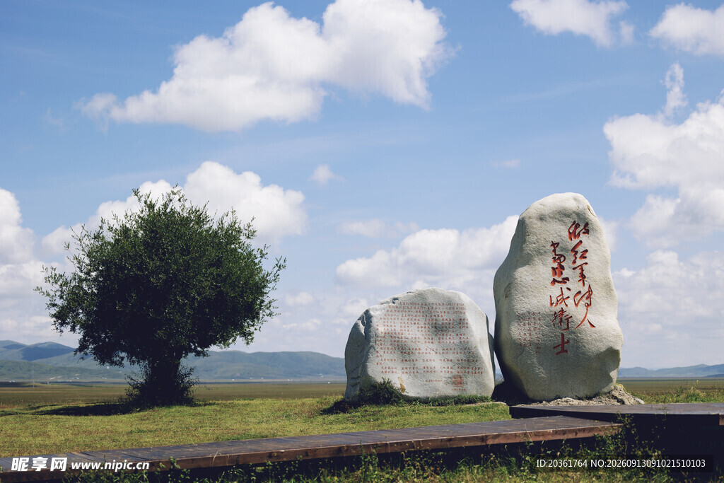 草原巨石景观