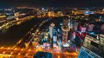 城市璀璨夜景俯瞰图