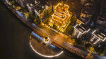 城市夜景璀璨建筑景观