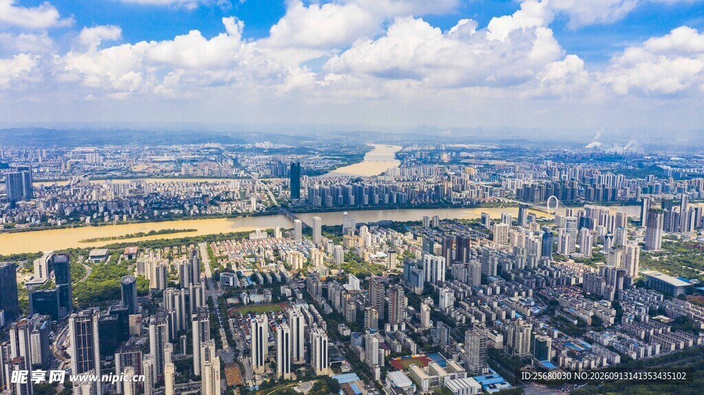 俯瞰繁华都市景观