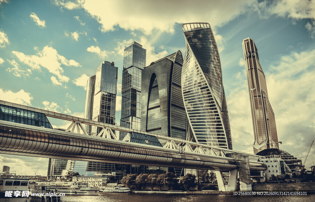 莫斯科现代都市建筑景观