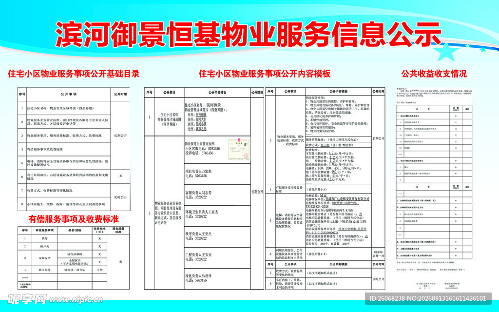 物业服务信息公示
