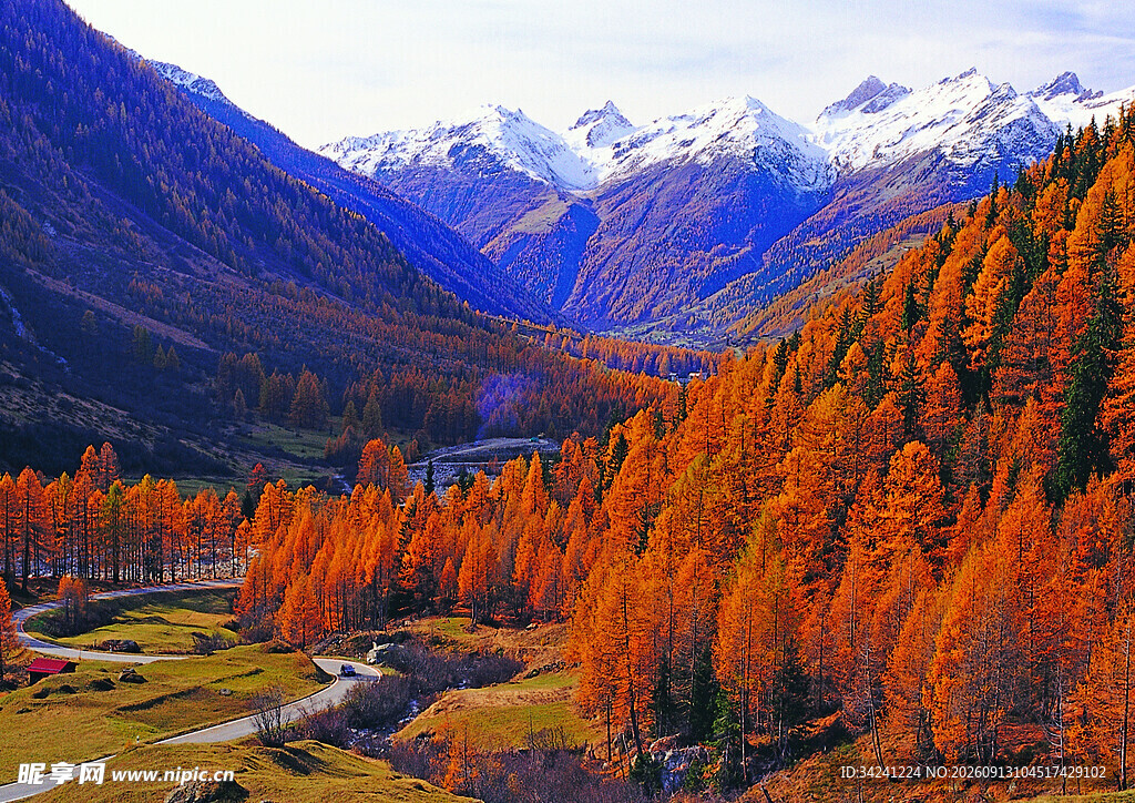 秋日山谷美景