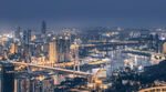 城市璀璨夜景俯瞰视角