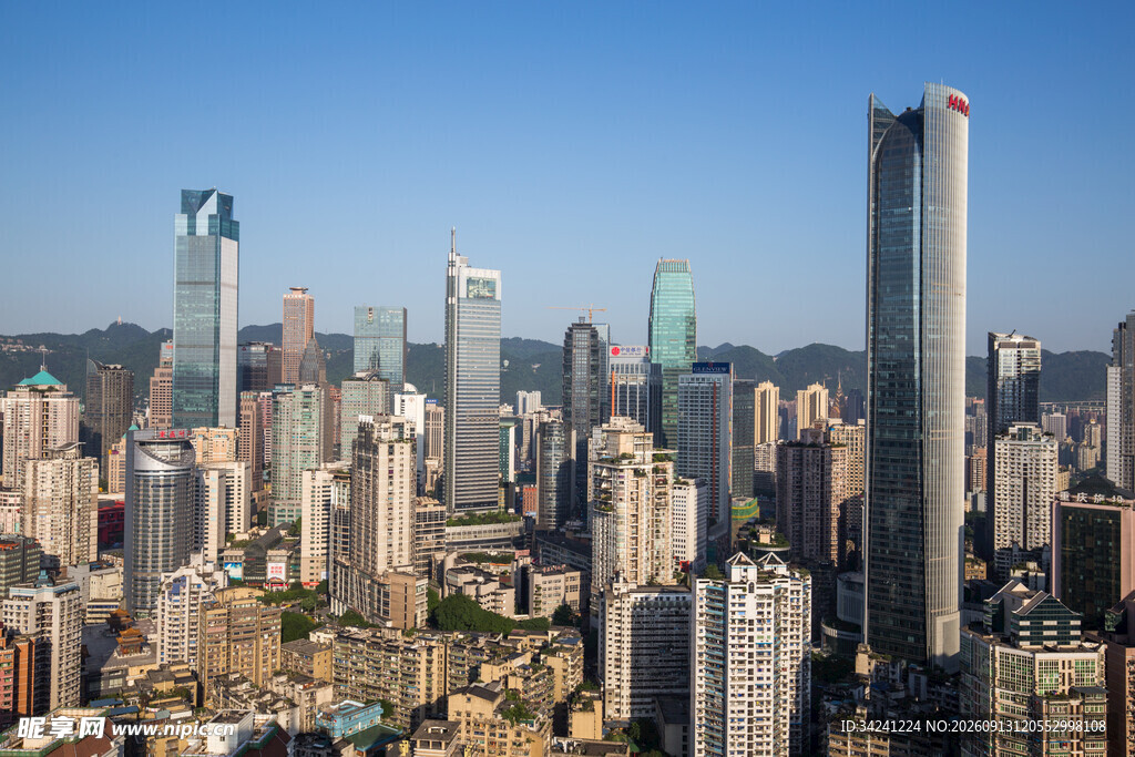繁华都市天际线景观