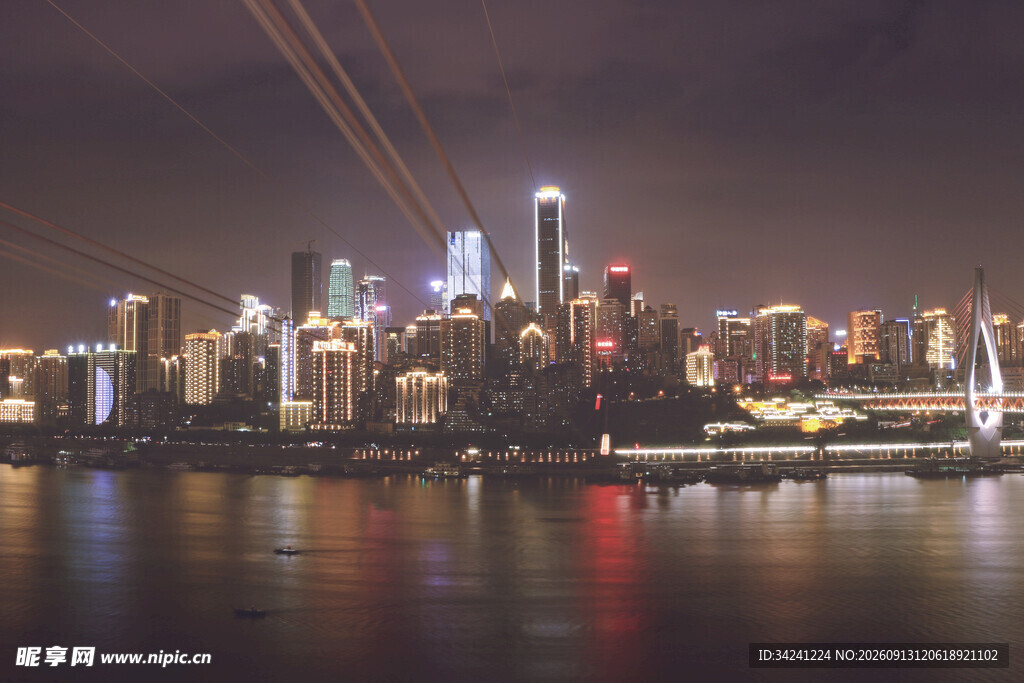 重庆夜景璀璨城市风光