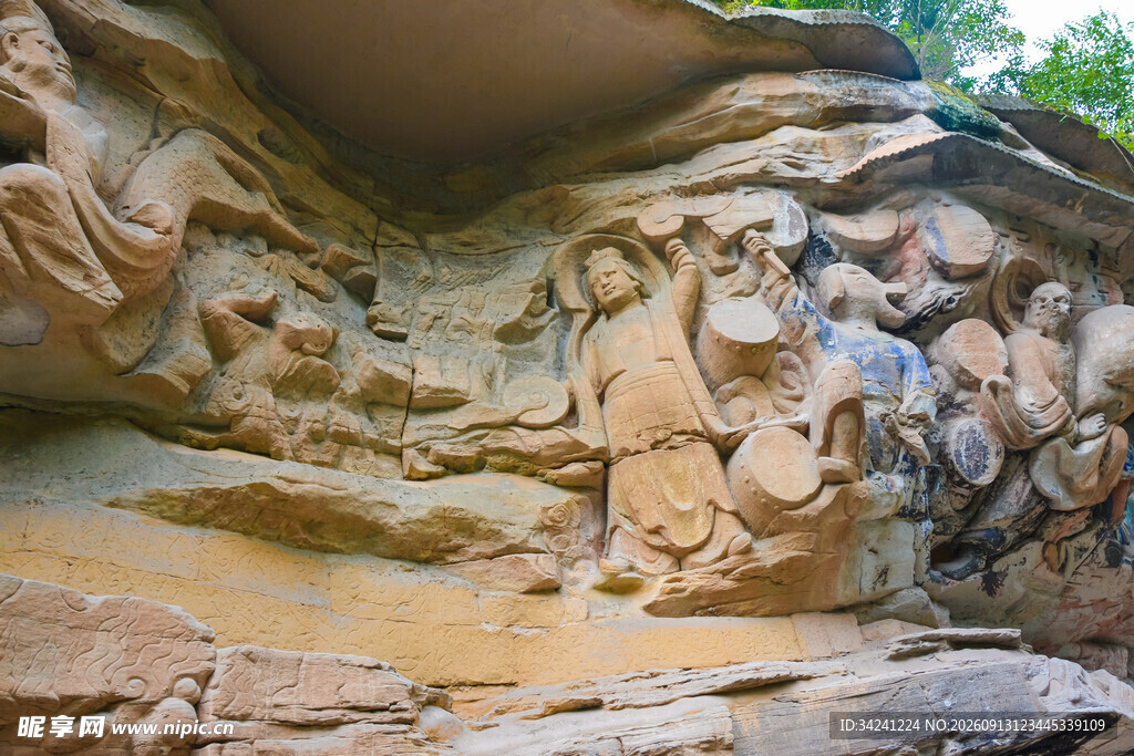 古代人物浮雕景观