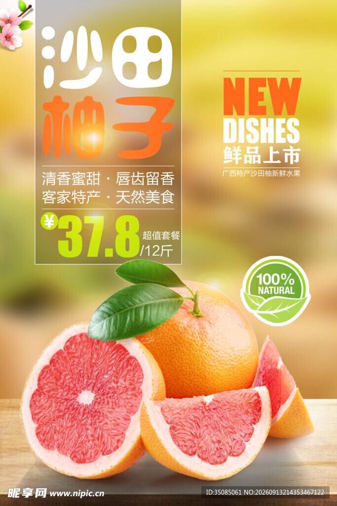 新鲜柚子 