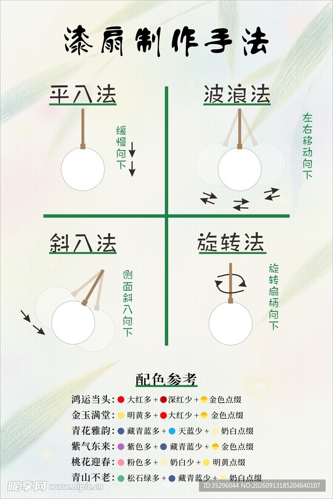 漆扇制作手法