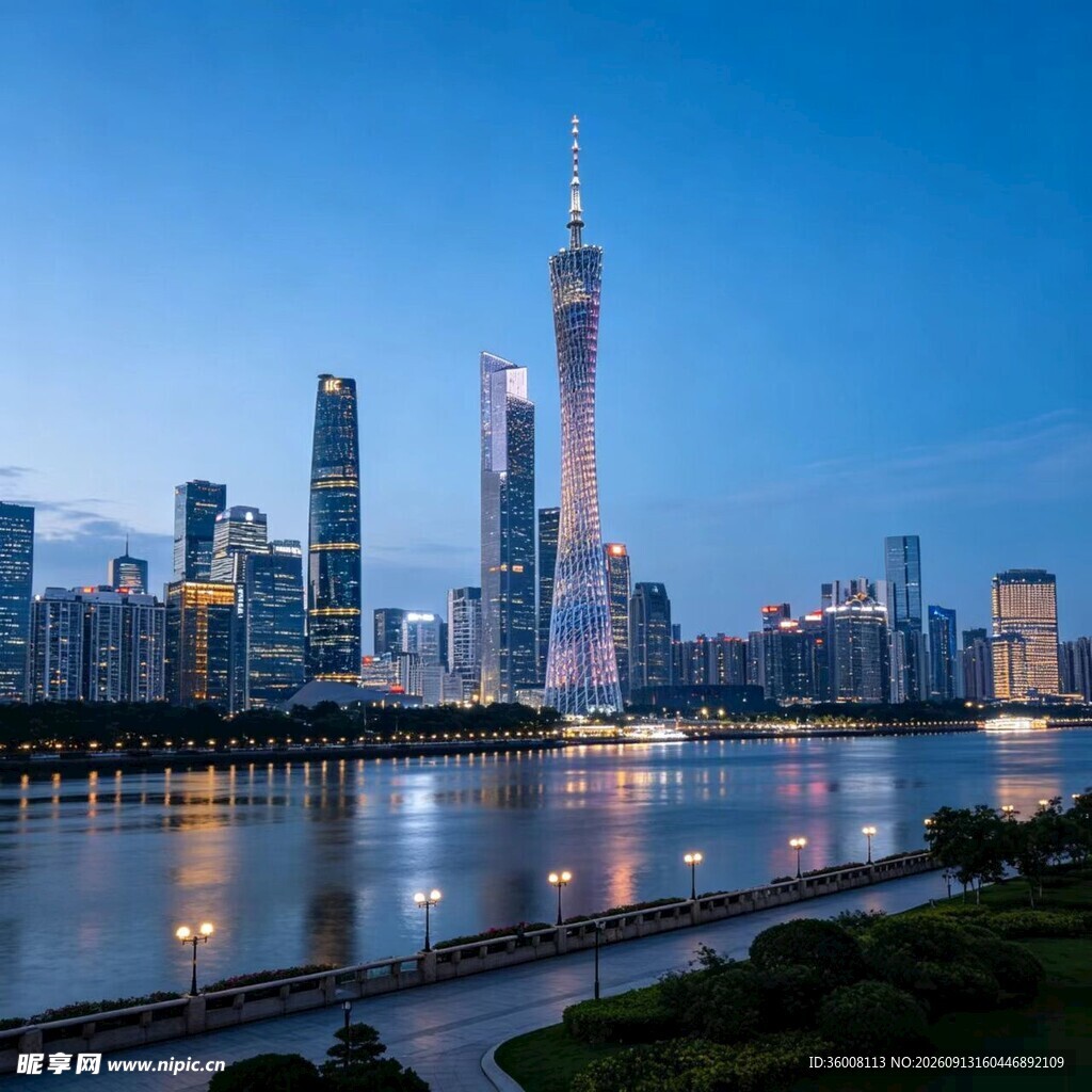 广州璀璨都市夜景