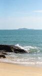 美丽海滨沙滩海浪风景