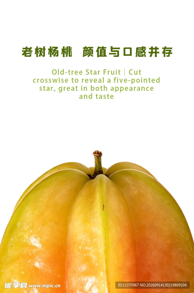 新鲜诱人的杨桃