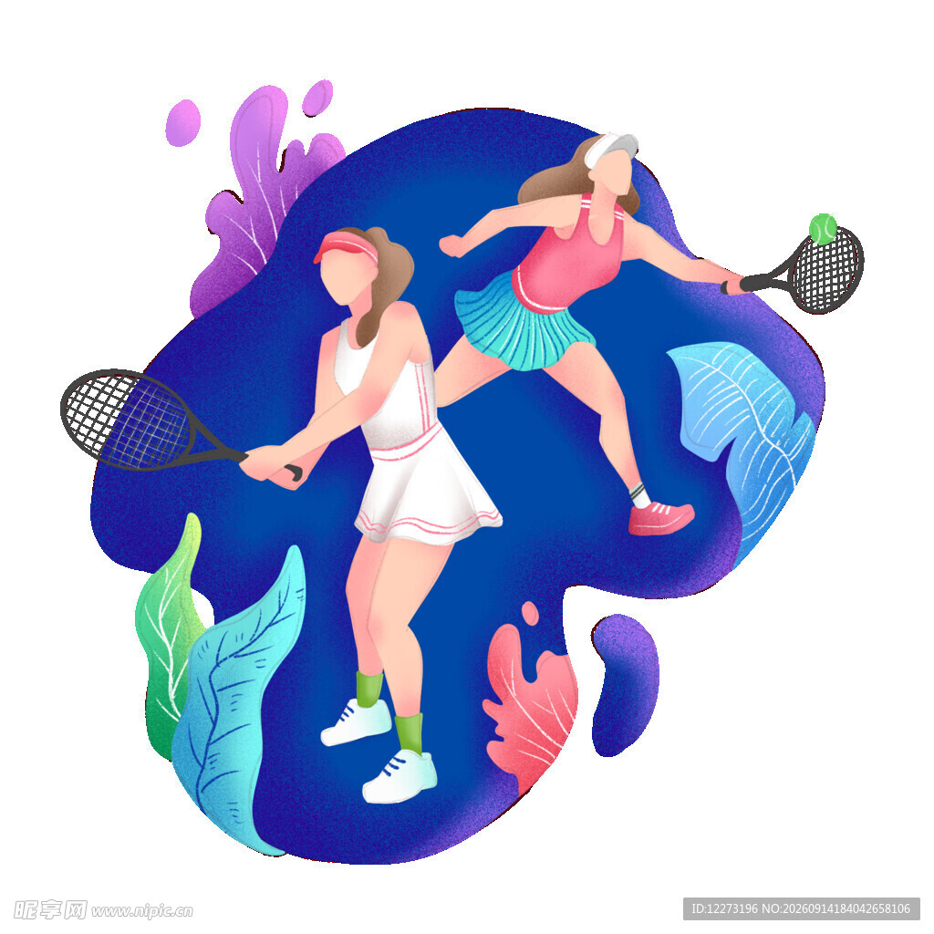两位活力网球女选手