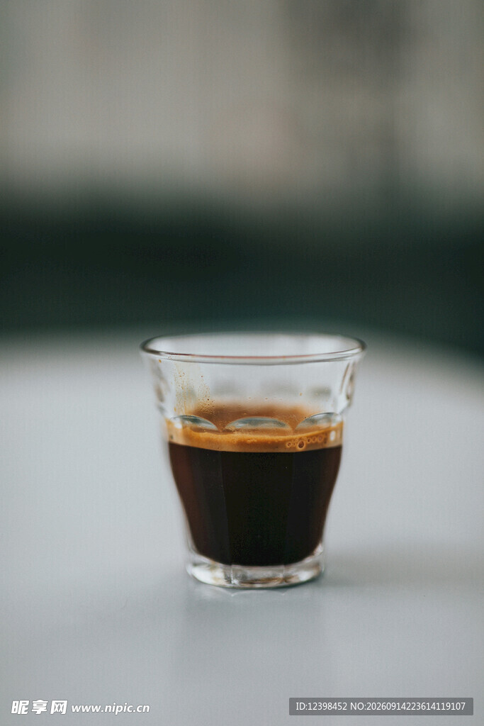一杯浓缩咖啡特写