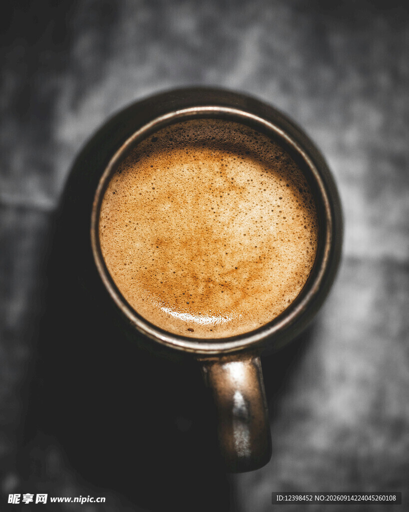 一杯香浓咖啡特写