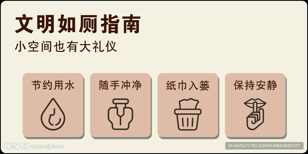 文明如厕指南宣传图