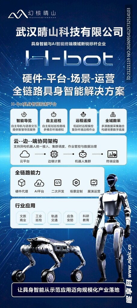 机器人技术展示海报