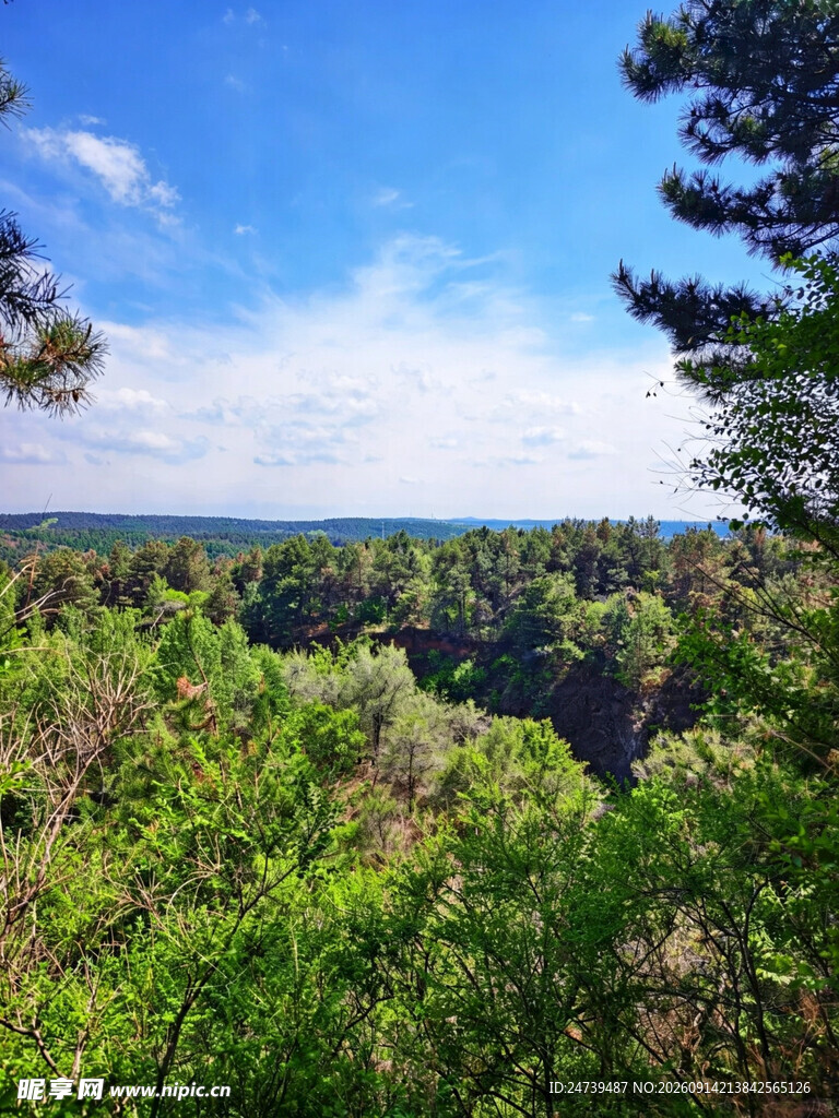 山林俯瞰美景