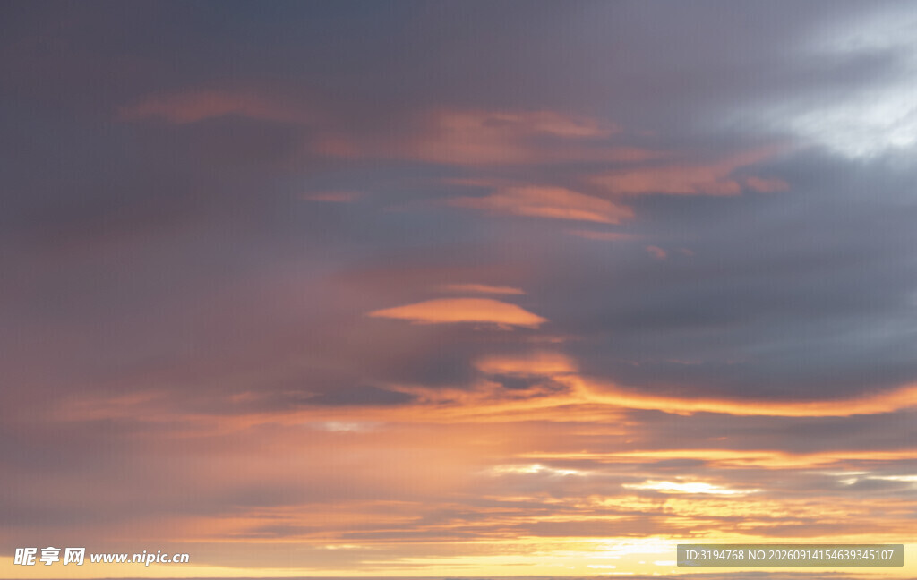 绚丽晚霞天空美景
